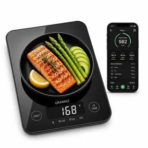 Smart Food Scale with Nutritional Calculator, Digital Kitchen Scale with Bluetooth App for Weight Loss, Food Weight Scale for Diet, Keto, Macro, Calories Counting, Tracking, 11lb Smart Food Scale with Nutritional Calculator, Digital Kitchen Scale with Bluetooth App for Weight Loss, Food Weight Scale for Diet, Keto, Macro, Calories Counting, Tracking, 11lb