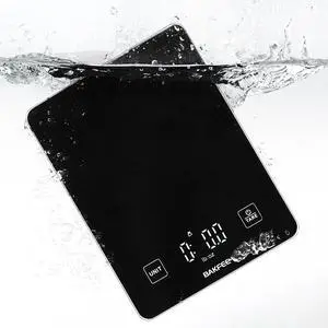 Waterproof Food Scale, 22lb Kitchen Scale, IP67, Rechargeable, Black Waterproof Food Scale, 22lb Kitchen Scale, IP67, Rechargeable, Black