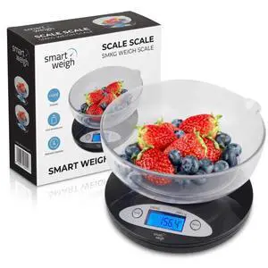 Digital Kitchen Scale with Removable Bowl 11lb/5kg Capacity, 0.1oz/1g Precision High Accuracy Food Scale for Baking, Cooking & Meal Prep (Black) Digital Kitchen Scale with Removable Bowl 11lb/5kg Capacity, 0.1oz/1g Precision High Accuracy Food Scale for Baking, Cooking & Meal Prep (Black)