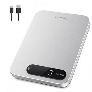 IPX7 Waterproof Food Scale, 33lb Rechargeable Kitchen Scale Digital Weight Grams and Ounces, Large Platform, 1g Precision, 304 Stainless Steel, LED Display for Cooking, Baking & Meal Prep IPX7 Waterproof Food Scale, 33lb Rechargeable Kitchen Scale Digital Weight Grams and Ounces, Large Platform, 1g Precision, 304 Stainless Steel, LED Display for Cooking, Baking & Meal Prep
