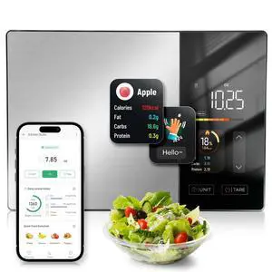 Smart Nutrition Kitchen Scale,Free APP Digital Scale Tracks Calories,Fat, Carbs,Protein,analyzes 24 nutrients,11lb max Load, gram/Ounce Conversion, Stainless Steel for Weight Loss, Baking & Meal prep. Smart Nutrition Kitchen Scale,Free APP Digital Scale Tracks Calories,Fat, Carbs,Protein,analyzes 24 nutrients,11lb max Load, gram/Ounce Conversion, Stainless Steel for Weight Loss, Baking & Meal prep.