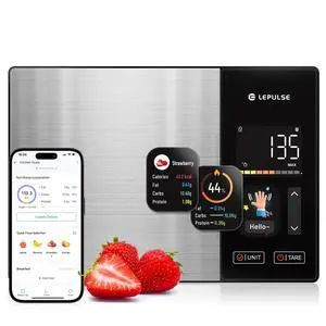 Smart Food Scale with Nutritional Calculator, Digital Kitchen Scale, Free App with 24 Nutrients Tracking, Calorie, Fat, Carbs & Protein, Premium Stainless Steel, TFT Display, 11lb Smart Food Scale with Nutritional Calculator, Digital Kitchen Scale, Free App with 24 Nutrients Tracking, Calorie, Fat, Carbs & Protein, Premium Stainless Steel, TFT Display, 11lb