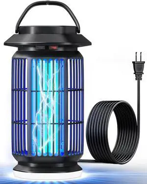 Bug Zapper Outdoor, 4000V Electric Mosquito Zapper, Fly Killer with Built-in Night Light, Insect Fly Trapper with Waterproof ABS Shell for Home, Patio & Garden, Indoor/Outdoor Use, Black Bug Zapper Outdoor, 4000V Electric Mosquito Zapper, Fly Killer with Built-in Night Light, Insect Fly Trapper with Waterproof ABS Shell for Home, Patio & Garden, Indoor/Outdoor Use, Black