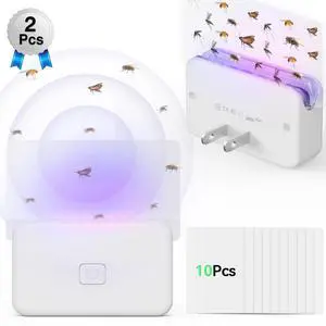 Fruit Fly Traps for House Indoors Gnats, 2 Device+10 Refills Fruit Fly Traps for House Indoors Gnats, 2 Device+10 Refills