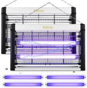 2 Pack 20W Indoor Bug Zapper with 2800V Grid (4 Bulbs) 2 Pack 20W Indoor Bug Zapper with 2800V Grid (4 Bulbs)