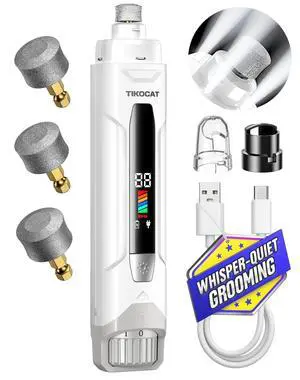 Whisper-Quiet Dog Nail Grinder 50% More Powerful for Sensitive Dogs,Cats Whisper-Quiet Dog Nail Grinder 50% More Powerful for Sensitive Dogs,Cats