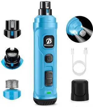 Dog Nail Grinder with 2 LED Light - Super Quiet Pet Nail Grinder Powerful 2-Speed Electric Dog Nail Trimmer File Toenail Grinder for Puppy Small Medium Large Breed Dogs & Cats (Blue) Dog Nail Grinder with 2 LED Light - Super Quiet Pet Nail Grinder Powerful 2-Speed Electric Dog Nail Trimmer File Toenail Grinder for Puppy Small Medium Large Breed Dogs & Cats (Blue)