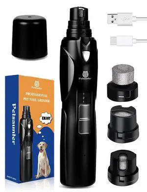 Dog Nail Grinder, 2-Speed and LED Light, Touch-Switch, TypeC, Quiet and Low-Vibration Dog Nail Trimmers, and 3 Ports for Large Dogs, Medium, Small Dogs Cats Pets with Hard or Thick Nail Dog Nail Grinder, 2-Speed and LED Light, Touch-Switch, TypeC, Quiet and Low-Vibration Dog Nail Trimmers, and 3 Ports for Large Dogs, Medium, Small Dogs Cats Pets with Hard or Thick Nail