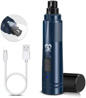 Dog Nail Grinder with LED Light - Upgraded 2-Speed Electric Pet Nail Trimmer Powerful Painless Paws Grooming & Smoothing for Small Medium Large Dogs & Cats (Dark Blue) Dog Nail Grinder with LED Light - Upgraded 2-Speed Electric Pet Nail Trimmer Powerful Painless Paws Grooming & Smoothing for Small Medium Large Dogs & Cats (Dark Blue)