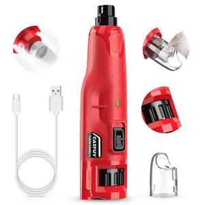Dog Nail Grinder Quiet - (45db) 6-Speed Pet Nail Grinder with 2 LED Lights for Large Medium Small Dogs/Cats, Professional 3 Ports Rechargeable Electric Dog Nail Trimmer with Dust Cap(Red) Dog Nail Grinder Quiet - (45db) 6-Speed Pet Nail Grinder with 2 LED Lights for Large Medium Small Dogs/Cats, Professional 3 Ports Rechargeable Electric Dog Nail Trimmer with Dust Cap(Red)