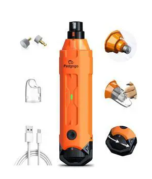 6-Speed Dog Nail Grinder& 3 Grinding Heads with 2 LED Lights 6-Speed Dog Nail Grinder& 3 Grinding Heads with 2 LED Lights