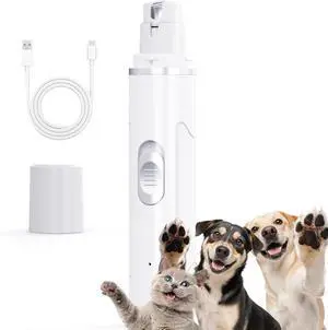 Dog Nail Grinder Quiet - Professional 2-Speed Electric Pet Nail Trimmer with Guard, Rechargeable & Painless Claw Grinder for Small Medium Large Dogs & Cats, Low Noise & Vibration Dog Nail Grinder Quiet - Professional 2-Speed Electric Pet Nail Trimmer with Guard, Rechargeable & Painless Claw Grinder for Small Medium Large Dogs & Cats, Low Noise & Vibration