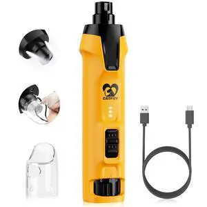6-Speed Dog Nail Grinder 50%+ Boost Power Dog Nail Trimmers Quiet with Dust Cap & 2 LED Lights & 2000mAh Battery & 4.8V Motor Electric Pet Toenail File Tool for Large Medium Small Dogs Cats 6-Speed Dog Nail Grinder 50%+ Boost Power Dog Nail Trimmers Quiet with Dust Cap & 2 LED Lights & 2000mAh Battery & 4.8V Motor Electric Pet Toenail File Tool for Large Medium Small Dogs Cats