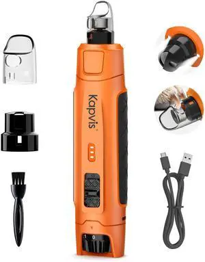 6-Speed Dog Nail Grinder with Quiet, 2 LEDs & Anti-Slip(OR) 6-Speed Dog Nail Grinder with Quiet, 2 LEDs & Anti-Slip(OR)
