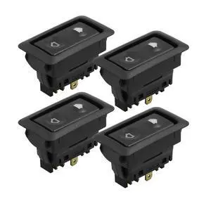 4pcs DC 12V Universal 6 Pins Momentary Electric Illuminated Power Window Switch for Car Random Light Lamp Color 4pcs DC 12V Universal 6 Pins Momentary Electric Illuminated Power Window Switch for Car Random Light Lamp Color