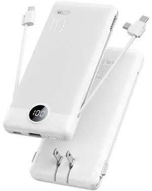 Portable Charger, Power Bank Built-in Cables and AC Wall Plug Portable Charger, Power Bank Built-in Cables and AC Wall Plug