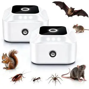 2 Pack Ultrasonic Rodent Repellent Plug in Electronic Mouse Repellent 2 Pack Ultrasonic Rodent Repellent Plug in Electronic Mouse Repellent