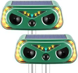 2026 New Solar Ultrasonic Animal Repellent Outdoor, Cat Repellent Outdoor with Motion Detection, Rabbit for Yard Garden Farm, Rabbit,Squirrel,Deer,Raccoon, Rodent Deterrents Animal Repeller, 2 Pack 2026 New Solar Ultrasonic Animal Repellent Outdoor, Cat Repellent Outdoor with Motion Detection, Rabbit for Yard Garden Farm, Rabbit,Squirrel,Deer,Raccoon, Rodent Deterrents Animal Repeller, 2 Pack