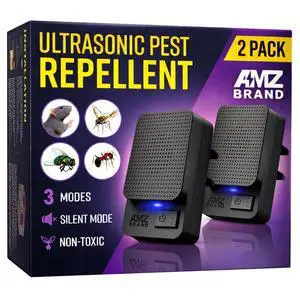 Professional Ultrasonic Pest Repeller Plug In | Powerful Ant, Rat & Mouse Repellent | 3 Modes Deterrent | Complements Traps, Poisons, Sprays | 2 Pack Professional Ultrasonic Pest Repeller Plug In | Powerful Ant, Rat & Mouse Repellent | 3 Modes Deterrent | Complements Traps, Poisons, Sprays | 2 Pack