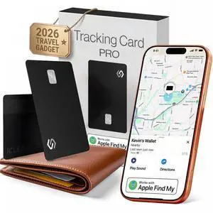 Apple MFi Certified Wallet Tracker PRO Works with Apple Find My IP68 Rechargeable Tracking Card for Wallet Luggage Passport 0.07in Slim Credit Card Design Item Finder Apple MFi Certified Wallet Tracker PRO Works with Apple Find My IP68 Rechargeable Tracking Card for Wallet Luggage Passport 0.07in Slim Credit Card Design Item Finder