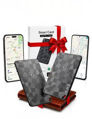 2 Pack Wallet Tracker Card (iOS and Android), 6-12 Years Battery Smart Card 2 Pack Wallet Tracker Card (iOS and Android), 6-12 Years Battery Smart Card