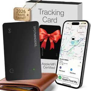 Apple MFi Certified Wallet Tracker Card for Travel - Works with Apple Find My, IP68 Waterproof Rechargeable Tracking Card for Wallet Luggage Passport Purse - Ultra Slim 0.07in Item Finder Apple MFi Certified Wallet Tracker Card for Travel - Works with Apple Find My, IP68 Waterproof Rechargeable Tracking Card for Wallet Luggage Passport Purse - Ultra Slim 0.07in Item Finder