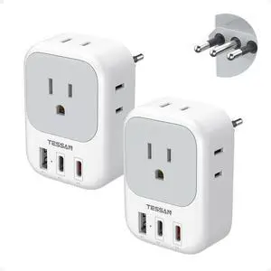 Italy Travel Plug Adapter 2 Pack Type L Italy Travel Plug Adapter 2 Pack Type L