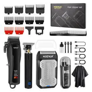 Cordless Hair Clippers Men Barber Kit Beard Trimmer Foil Shaver Nose Trimmer LED Display Cordless Hair Clippers Men Barber Kit Beard Trimmer Foil Shaver Nose Trimmer LED Display