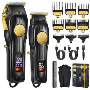 Mens Hair Clippers and Trimmers Set, Cordless Barber Haircut Kit Mens Hair Clippers and Trimmers Set, Cordless Barber Haircut Kit
