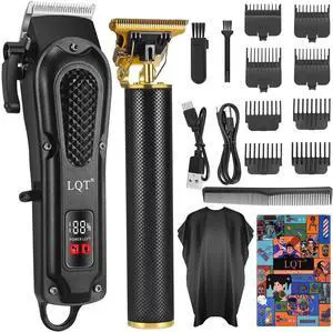 Men's Professional Hair Clippers KitCordless & Corded Barber Clippers SetGrooming Rechargeable Beard Trimmer with Adjustable Blade Black Men's Professional Hair Clippers KitCordless & Corded Barber Clippers SetGrooming Rechargeable Beard Trimmer with Adjustable Blade Black