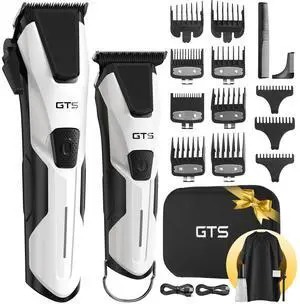 Professional Hair Clippers for Men, Professional Barber Clippers and Trimmer Set, Mens Cordless Hair Clipper for Barbers Haircut Kit Fade White Professional Hair Clippers for Men, Professional Barber Clippers and Trimmer Set, Mens Cordless Hair Clipper for Barbers Haircut Kit Fade White