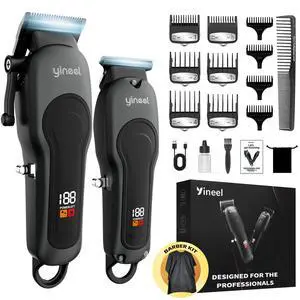 Hair Clippers for Men, Professional Cordless Clippers & Trimmer Set, Super Quiet, Clippers for Hair Cutting Kit with LED Display, Gift for Men Women Barber Kid Hair Clippers for Men, Professional Cordless Clippers & Trimmer Set, Super Quiet, Clippers for Hair Cutting Kit with LED Display, Gift for Men Women Barber Kid