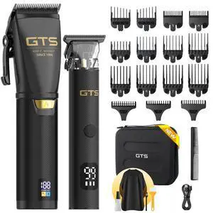 GTSPRO Hair Clippers for Men Professional, Cordless Clippers for Hair Cutting, Mens Hair Clippers and Trimmer Kit for Barber with LED Display 15 Guide Combs GTSPRO Hair Clippers for Men Professional, Cordless Clippers for Hair Cutting, Mens Hair Clippers and Trimmer Kit for Barber with LED Display 15 Guide Combs