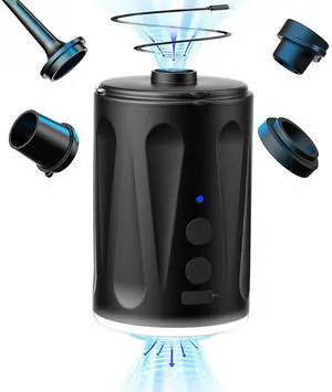 Electric Air Pump,Rechargeable Paddle Board Air Mattress Pump Battery Powered Air Pump with Camping Light,4 Nozzles for Air Mattress Beds, Swimming Ring, Pool Floats/Toys Electric Air Pump,Rechargeable Paddle Board Air Mattress Pump Battery Powered Air Pump with Camping Light,4 Nozzles for Air Mattress Beds, Swimming Ring, Pool Floats/Toys