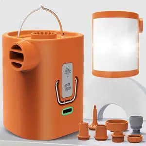 Air Pump for Inflatables with 3600mAh Rechargeable Battery & Camping Light,Ultra-Fast 400L/Min and Mini Electric Air Pump, 6 Nozzles,Inflate Deflate for Air Mattress, Pool Floats, Vacuum Storage Bags Air Pump for Inflatables with 3600mAh Rechargeable Battery & Camping Light,Ultra-Fast 400L/Min and Mini Electric Air Pump, 6 Nozzles,Inflate Deflate for Air Mattress, Pool Floats, Vacuum Storage Bags