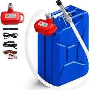 Rechargeable Fuel Transfer Pump with Auto-Stop, 3.4 GPM Leak Protection Rechargeable Fuel Transfer Pump with Auto-Stop, 3.4 GPM Leak Protection