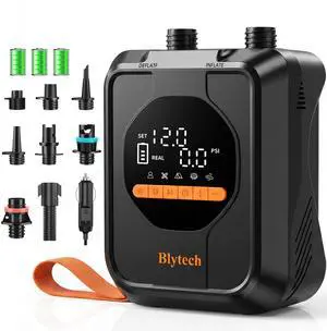 Electric Paddle Board Pump, Portable 20PSI SUP Air Pump with 13,500mAh Rechargeable Battery, Fast Inflation/Deflation, 7 Nozzles for Kayaks, Boats, Tents, and InflatablesBlack Electric Paddle Board Pump, Portable 20PSI SUP Air Pump with 13,500mAh Rechargeable Battery, Fast Inflation/Deflation, 7 Nozzles for Kayaks, Boats, Tents, and InflatablesBlack