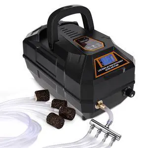 Rechargeable Aquarium Pond Air Pump, Powerful Quiet Commercial Tank Air Pump with Hose Air Stone Check Valve Adjustable Flow 4-outlets Diverter Valve for Fishing Yacht/Power Outages/Hydroponic Rechargeable Aquarium Pond Air Pump, Powerful Quiet Commercial Tank Air Pump with Hose Air Stone Check Valve Adjustable Flow 4-outlets Diverter Valve for Fishing Yacht/Power Outages/Hydroponic