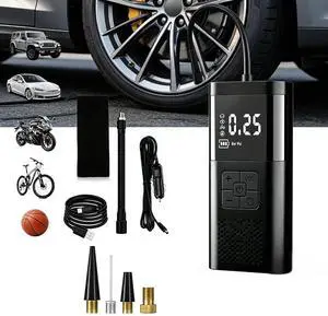 Cordless Tire Inflator Portable Air Compressor,6000mAh 150PSI Rechargeable Air Pump for Car Tires with Digital Gauge LED Light & Auto Shut-Off - Electric Air Pump for Motorcycle Bicycle Ball Cordless Tire Inflator Portable Air Compressor,6000mAh 150PSI Rechargeable Air Pump for Car Tires with Digital Gauge LED Light & Auto Shut-Off - Electric Air Pump for Motorcycle Bicycle Ball