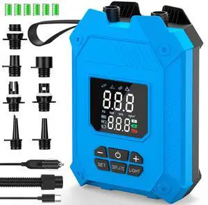 Paddle Board Electric Pump, 25PSI Rechargeable Sup Pump with Auto-Off and Deflation,12000mAh Dual-Stage Portable Air Pump for Paddleboard, Tent and Kayaks Paddle Board Electric Pump, 25PSI Rechargeable Sup Pump with Auto-Off and Deflation,12000mAh Dual-Stage Portable Air Pump for Paddleboard, Tent and Kayaks