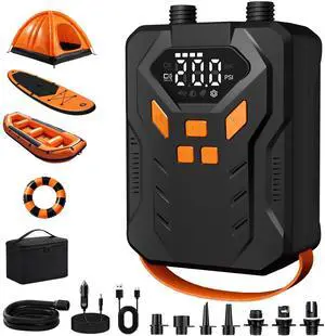 Electric Paddle Board Pump, 20PSI with Car & Battery Power Electric Paddle Board Pump, 20PSI with Car & Battery Power