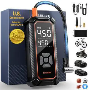 Cordless Tire Inflator Portable Air Compressor, 150 PSI Bike Pump Cordless Tire Inflator Portable Air Compressor, 150 PSI Bike Pump