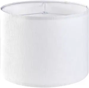 White Textured Drum lampshade Medium Lamp Shade 13" Top x 13" Bottom x 10" High (Spider) Modern Linen Lamp Shades for Table Lamp Bedside Lamp Natural Linen Replacement Assembly is Required White Textured Drum lampshade Medium Lamp Shade 13" Top x 13" Bottom x 10" High (Spider) Modern Linen Lamp Shades for Table Lamp Bedside Lamp Natural Linen Replacement Assembly is Required