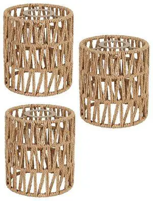 3 Pack Rattan Lamp Shade Small Boho Shades Replacement 3 Pack Rattan Lamp Shade Small Boho Shades Replacement