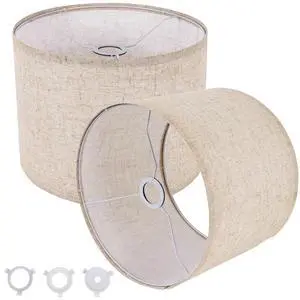 Small Lamp Shades Set of 2, Beige Drum Lampshades 8.7''Top X 8.7'' Bottom X 7.9'' High, Replacement Lamp Shades Natural Linen for Table Lamps Floor Lamps Chandelier Lamps, Easy Assembly Required Small Lamp Shades Set of 2, Beige Drum Lampshades 8.7''Top X 8.7'' Bottom X 7.9'' High, Replacement Lamp Shades Natural Linen for Table Lamps Floor Lamps Chandelier Lamps, Easy Assembly Required