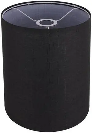 Black Linen Tall Drum Lampshade, 10" Top x 10" Bottom x 13" High Lamp Shade, Lamp Shade Replacement for Table and Floor Lamps, Pendant Light, Handcrafted Lampshade, Easy Assembly Black Linen Tall Drum Lampshade, 10" Top x 10" Bottom x 13" High Lamp Shade, Lamp Shade Replacement for Table and Floor Lamps, Pendant Light, Handcrafted Lampshade, Easy Assembly