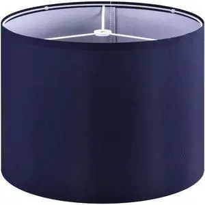 Drum Blue Lamp Shade for Table Lamp Set of 1 Medium,13"x13"Dx10"H Drum Blue Lamp Shade for Table Lamp Set of 1 Medium,13"x13"Dx10"H