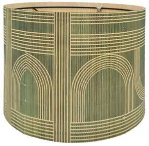 Rustic Bamboo Boho lamp Shade Decorative Geometric Green Figure 11.8x9Inch Rustic Bamboo Boho lamp Shade Decorative Geometric Green Figure 11.8x9Inch