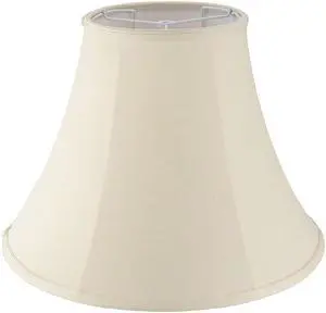 38004 Traditional Handsewn Bell Shaped Collapsible Spider Construction Lamp Shade in Cream, 8" Top x 17" Bottom x 13" Slant, Set of 1 38004 Traditional Handsewn Bell Shaped Collapsible Spider Construction Lamp Shade in Cream, 8" Top x 17" Bottom x 13" Slant, Set of 1