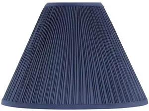 33170, Mushroom Pleated Traditional Dark Blue Spider Lamp Shade, 6-1/2" Top x 15" Bottom x 11" Slant 33170, Mushroom Pleated Traditional Dark Blue Spider Lamp Shade, 6-1/2" Top x 15" Bottom x 11" Slant